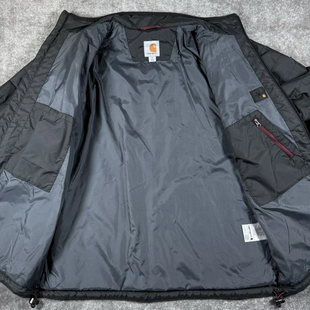 NWT Carhartt Gilliam Jacket Men's Medium Black Insulated Quilted Full Zip